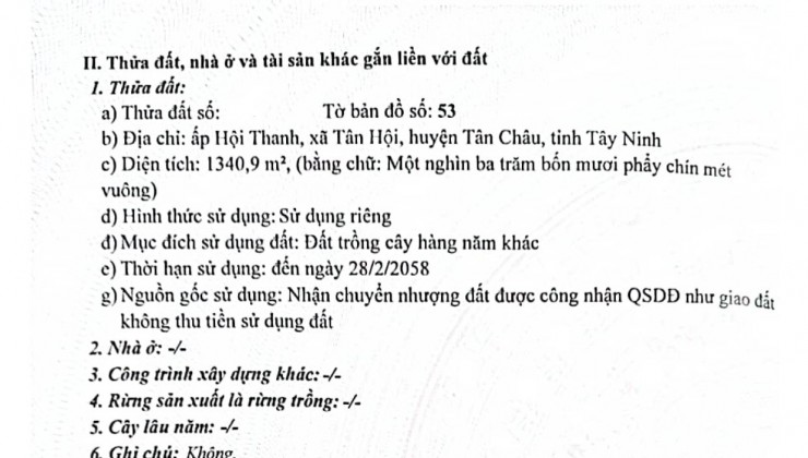 Bán Đất Âp Thành Nam,Xã Tân Hội,Huyện Châu Thành,Giá 850 Triệu Đồng