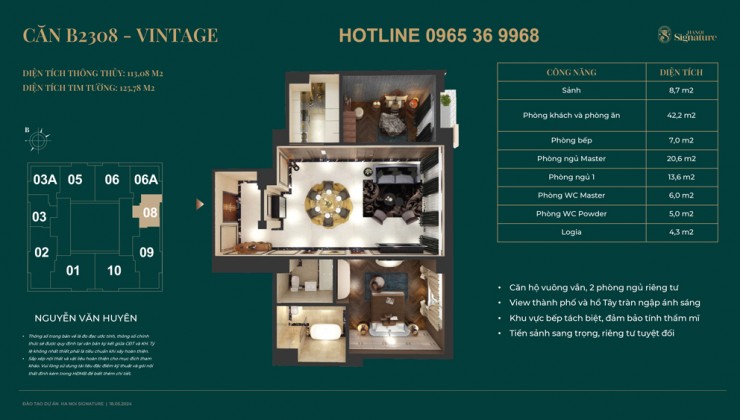 Căn Góc Hanoi Signature - Nguyễn Văn Huyên - Giá Hấp Dẫn