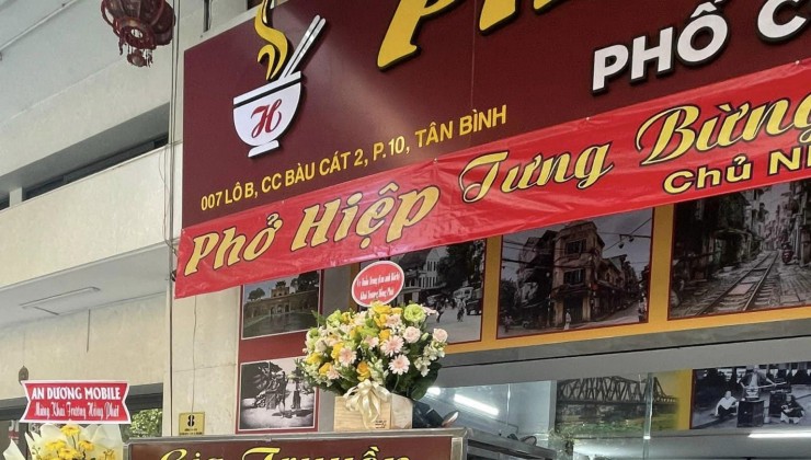 Cần Sang nhượng Quán Phở Hiệp. 07 Lô B Chung Cư Bàu Cát 2. Phường 10. Tân Bình.