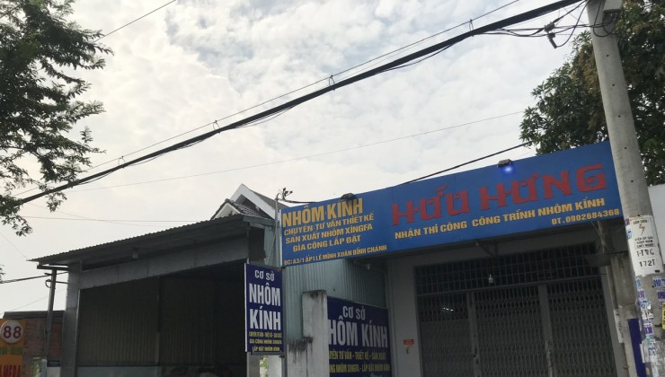 Bán nhà MT Trần Văn Giau xã Lê Minh Xuân 7 x 50 (346m) 262 thổ cư