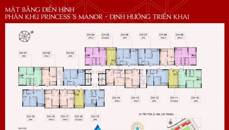 CĂN 1PN (45m2)  CHUNG CƯ THE ROYAL RESIDENCES - LH: 0919 959 268