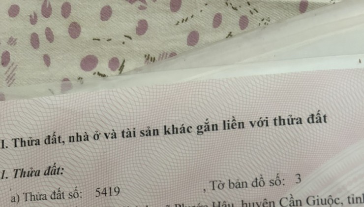 Bán đất tại Cần Giuộc, Long An SHR (chính chủ). 2.1 tỷ. 217m2. Lh:0938678475.