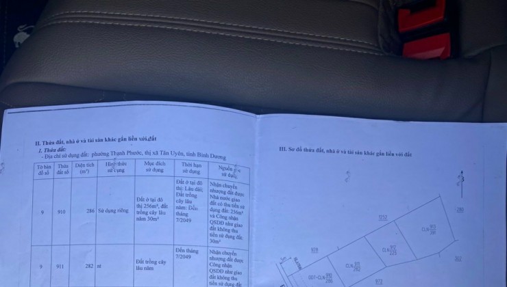 ĐẤT ĐẸP-GIÁ TỐT-CHÍNH CHỦ Cần Bán Đất Tại Phường Thạnh Phước, Tân Uyên , Bình Dương.