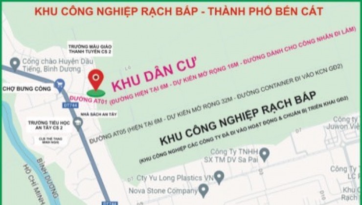 NHÀ MẶT TIỀN ĐƯỜNG VÀO KCN RẠCH BẮP GIÁ 1.6 TỈ 117,4M2. LH NGAY 0979343478.