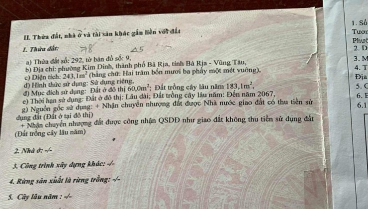 Chủ cần bán nhà 1 trệt 1 lầu, mặt tiền đường Trịnh Đình Thảo cũ, phường Kim Dinh.