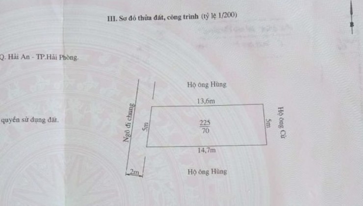 Bán đất tặng dãy nhà trọ tại Đông Trung Hành, 70m GIÁ 2.8 tỉ để ở hoặc để dành đẹp