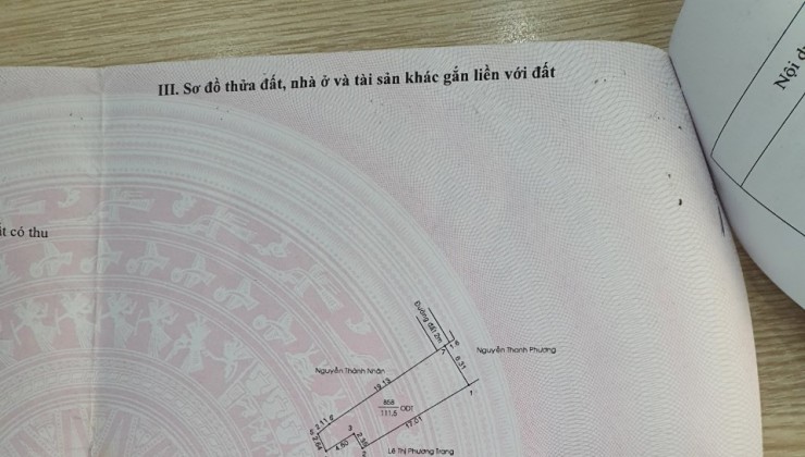 Bán Nhà Hẻm Đường Cách Mạng Tháng 8, Phú Cường, Thủ Dầu Một, Bình Dương - Diện Tích 111m²