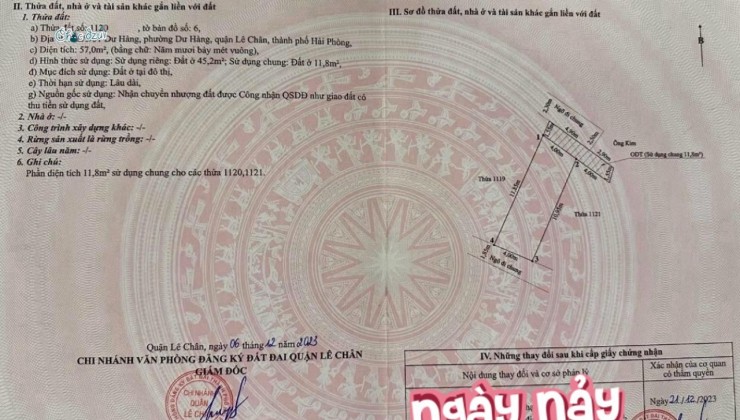 Bán nhà xây mới ngõ 51 Dư Hàng, diện tích 45m 4 tầng sân rộng, GIÁ 3.05 tỉ