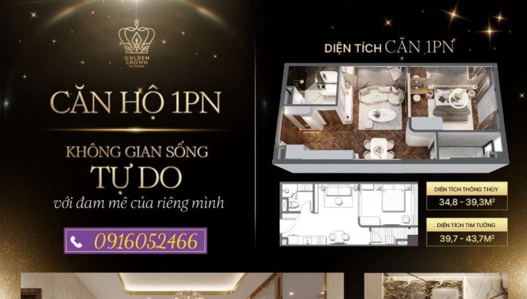 BẤT NGỜ! Chỉ từ 2,5 tỷ VNĐ sở hữu căn hộ tại Golden Crown Hải Phòng!