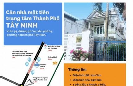 CHÍNH CHỦ BÁN ĐẤT TẶNG NHÀ ĐẸP– CƠ HỘI VÀNG Tại Trung Tâm Thành Phố Tây Ninh