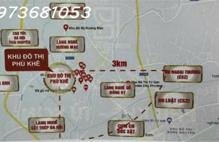 Đất nền Đại An, Phù Khê, Từ Sơn sổ đỏ mặt đường 27m siêu hiếm.