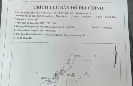 Mua Đất Sinh Lời, Đất Nông Nghiệp Giá Rẻ: 8544m2 Với Giá Chỉ 6xx Triệu (Có Thương Lượng)!!