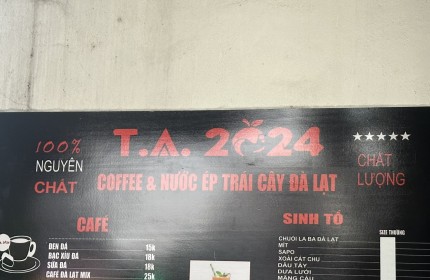 SANG NHƯỢNG QUÁN COFFEE VÀ NƯỚC ÉP TRÁI CÂY ĐÀ LẠT TẠI 28 ĐƯỜNG SỐ 4, PHƯỜNG AN LẠC A, QUẬN BÌNH TÂN