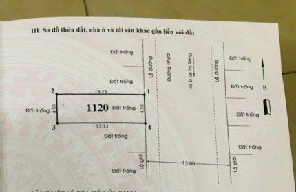 Bán lô đất (4,5x13.5) Lê Thị Riêng khu phân lô 10m Thới An, Q12, giá rẻ 3.98 tỷ