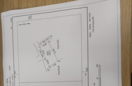 chính chủ gửi bán lô đất 105 m đất tại xóm nội an đại yên 
đường ô tô vào đất cách tỉnh lộ 419 khoảng 200m đi mất một khua 
vài trăm mét đầy đủ