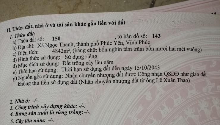 Tinh thần đoàn kết đi xuống chúng e QĐ bán cắt lỗ lô đất S thực tế ~1ha chỉ 2tr6/1m2