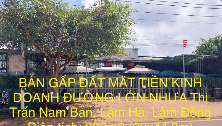 BÁN GẤP ĐẤT MẶT TIỀN KINH DOANH ĐƯỜNG LỚN NHỰA Thị Trấn Nam Ban, Lâm Hà, DT 883m2, Giá 5tỷ950