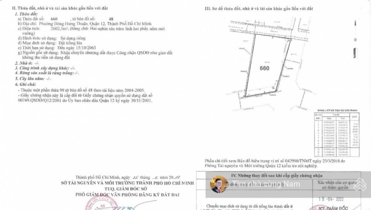 Bán đất 3MT hẻm 338 Nguyễn Văn Quá - DT 46x56m = 2.602m2 đất ở - Giá 119 tỷ!