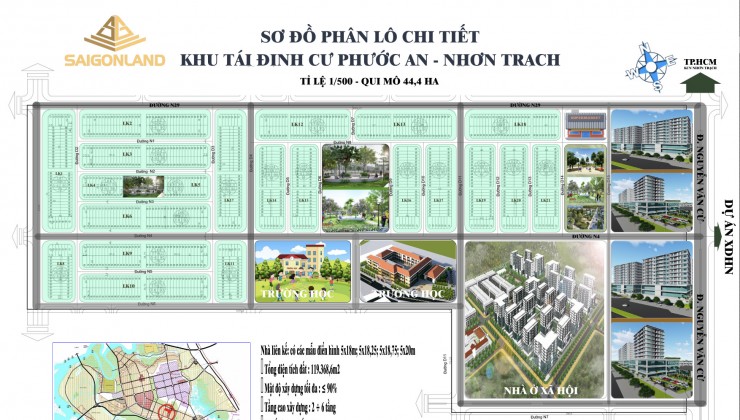 Cần bán nền Nhà Phố 100m2 sổ sẵn  tại dự án XDHN Nhơn Trạch Đồng Nai