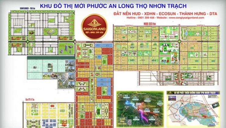 Saigonland  Cần bán nền Nhà Phố 100m2 sổ sẵn tại dự án XDHN Nhơn Trạch Đồng Nai