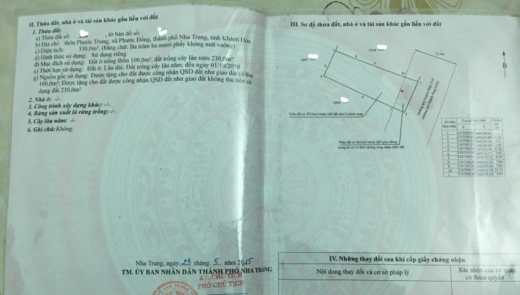✅Bán Đất Thổ Cư Thôn Phước Trung, Phước Đồng, Nha Trang