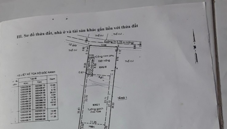 HÀNG THƠM HÓC MÔN - NHÀ 2 MT ĐƯỜNG NHỰA TRƯỚC SAU - LÊ THỊ LƠ - DT 750M2 - NGANG KHỦNG 14.5M x 55M - GIÁ CHỈ 20 TRIỆU/M2.