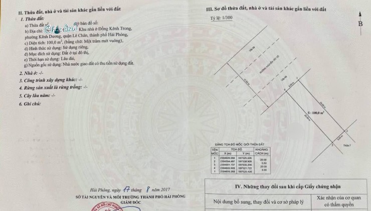 Bán nhà mặt đường Thiên Lôi, diện tích 121m 3 tầng độc lập dân xây, vị trí đẹp GIÁ 10.4 tỉ