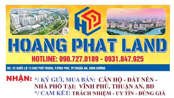 NHẬN KÝ GỬI MUA BÁN NHÀ ĐẤT, CĂN HỘ TẠI VĨNH PHÚ, TA, BD