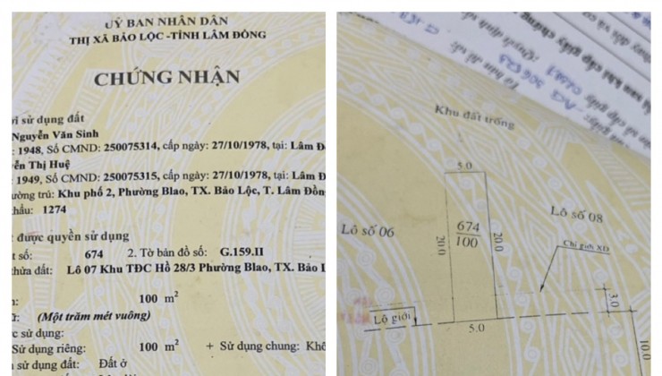 CHÍNH CHỦ Cần Bán Gấp 3 Căn Nhà Liền Kề Tại Phường Blao TP Bảo Lộc, Lâm Đồng