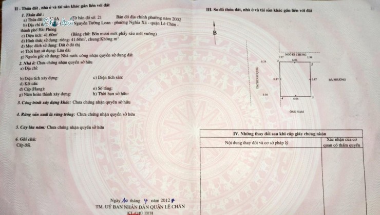 Bán nhà mặt ngõ Nguyễn Tường Loan, diện tích 42m 5 tầng ô.tô đỗ cửa 24h GIÁ 4.59 tỉ