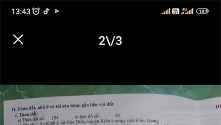 CHÍNH CHỦ Cần Bán Gấp Đất Trồng CLN Tại Xã Hòa Điền, Huyện Kiên Lương, Kiên Giang