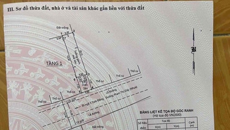 Bán nhà5x28m, mặt tiền Phạm Thị Giây - Vị trí đẹp, Thới Tam Thôn, Hóc Môn