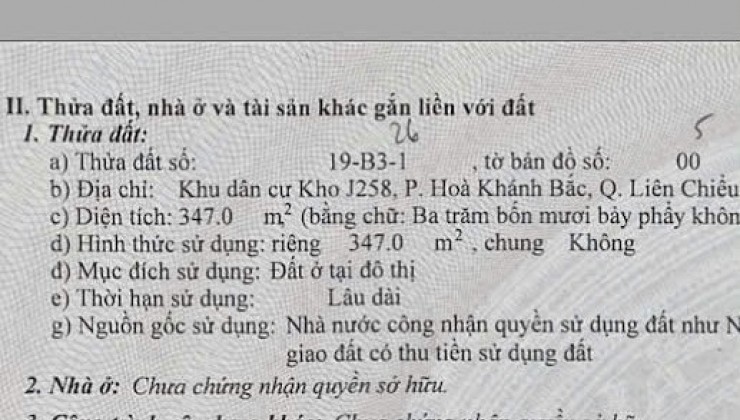 BÁN NHANH 2 LÔ ĐẤT LIỀN KỀ VỊ TRÍ ĐẸP - GIÁ TỐT Khu J258 Xuân Thiều,Hòa Khánh Bắc, Liên Chiểu