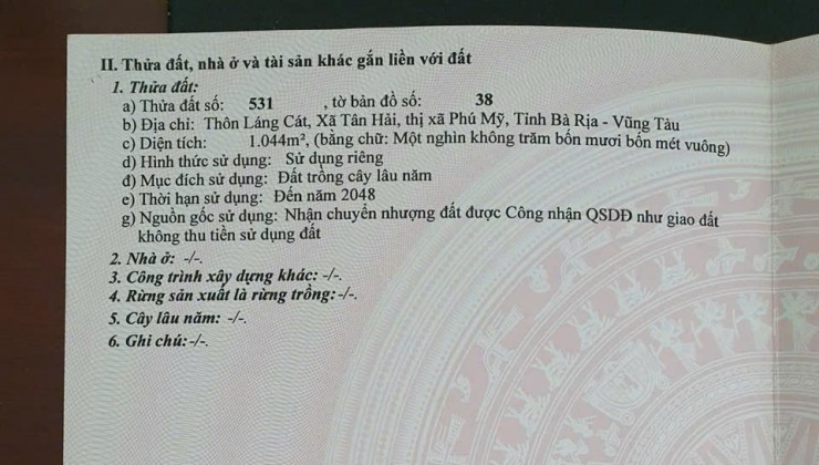 Chủ bán 6m mặt tiền hl2 long phước thành phố bà rịa