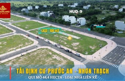 Cần bán nền Nhà Phố 100m2 sổ sẵn  tại dự án XDHN Nhơn Trạch Đồng Nai