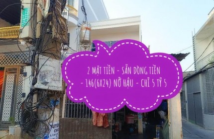 GẦN AEON TÂN PHÚ, CHỢ PHẠM ĐĂNG GIẢNG - LÊ TRỌNG TẤN - HXH NGỦ NHÀ - 146M(6X24) 2 TẦNG NHỈNH 5 TỶ