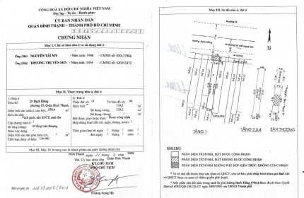 CẦN BÁN NHÀ SỐ 29 BẠCH ĐẰNG , PHƯỜNG 15, QUẬN BÌNH THẠNH