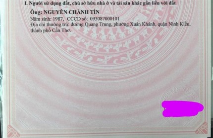 Chính Chủ Cần Bán Lô Đất Tại NGUYỄN LỮ, KHU DÂN CƯ PHƯỜNG 4, TP VỊ THANH, HẬU GIANG