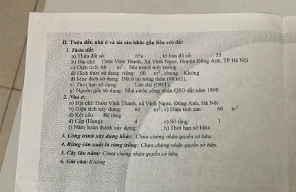 CẦN BÁN MẢNH ĐẤT MẶT ĐƯỜNG QUỐC LỘ 3 Ở CÂY XĂNG VĨNH NGỌC ĐÔNG ANH HÀ NỘI