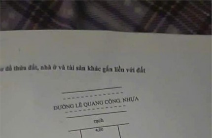 Chính Chủ Bán Lô Đất Mặt Tiền đường Lê Quang Công, khu phố 3, phường 5, TX Cai Lậy, Tiền Giang