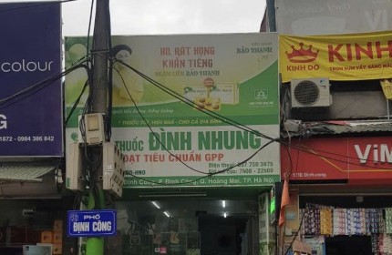 CẦN SANG NHƯỢNG NHÀ THUỐC Vị Trí : 121D Phố Định Công đối diện Chung Cư T&T, Hoàng Mai, Hà Nội