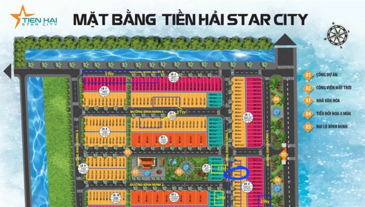 Chính chủ bán đất đẹp khu đô Star City – Bắc Đồng Đầm, nằm đối diện khu công nghiệp Tiền Hải Viglacera