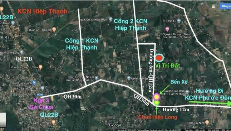 Đất Thổ Cư Gần KCN Hiệp Thạnh - Tây Ninh, Chỉ 550 Triệu Cho 132m²!