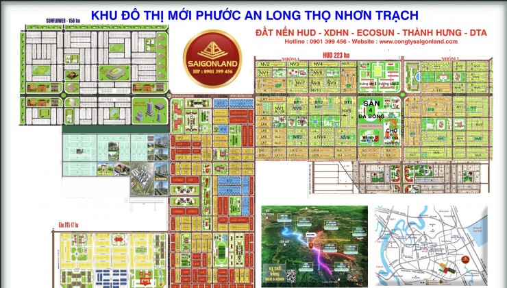 Saigonland  Cần bán nền Nhà Phố 100m2 sổ sẵn tại dự án XDHN Nhơn Trạch Đồng Nai