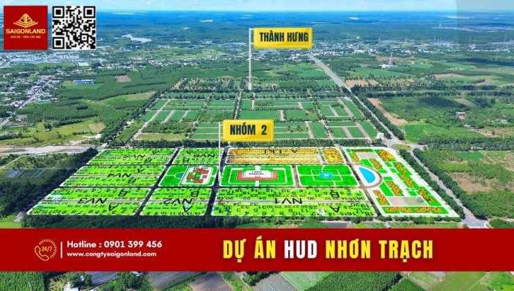 Saigonland  Cần bán nền Nhà Phố 100m2 sổ sẵn tại dự án XDHN Nhơn Trạch Đồng Nai