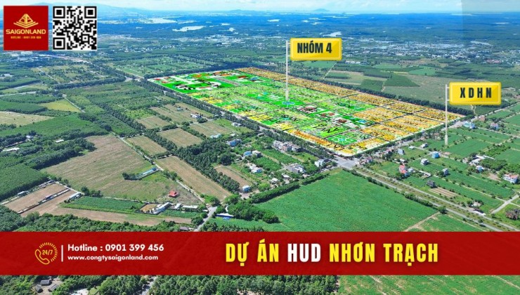 Saigonland  Cần bán nền Nhà Phố 100m2 sổ sẵn tại dự án XDHN Nhơn Trạch Đồng Nai