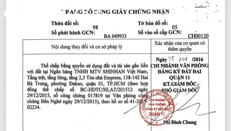 Chính chủ gấp bán 46m2 4T H5M Lạc Long Quân phường3  Q 11