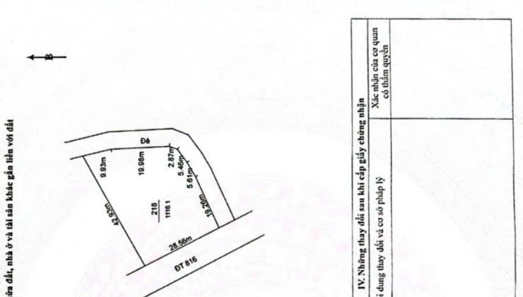 Cần Bán Đất Mặt Tiền Đường DT  816, Xã Bình Đức, Huyện Bến Lức, Long An