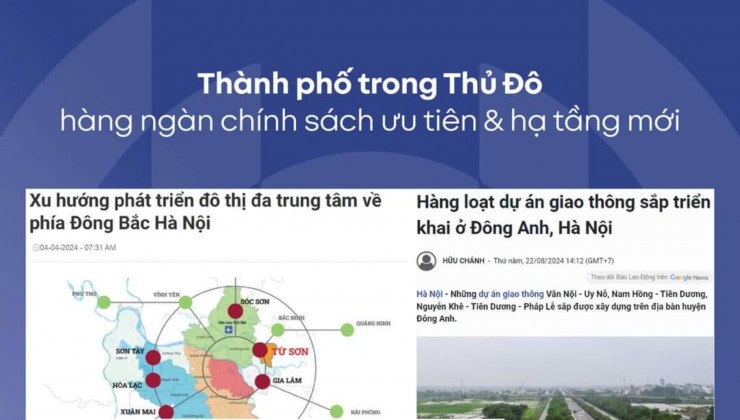 DỰ ÁN VINHOMES CỔ LOA - SẢN PHẨM BIỆT THỰ