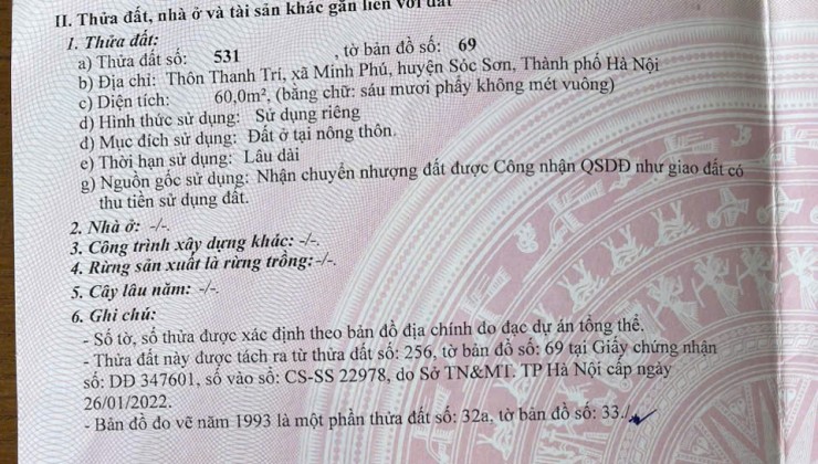 VỊ CHÍ ĐẤT KINH DOANH TẠI THANH TRÍ MINH PHÚ-- GIÁ CHỈ CÓ HƠN TỶ  THỜI GIAN BÁN TRONG VÒNG 15 NGÀY